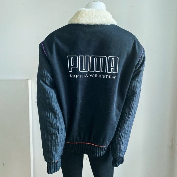 Puma X Sophia Webster Faux Fur Lined Bomber Jacket S - Picture 5 of 11
